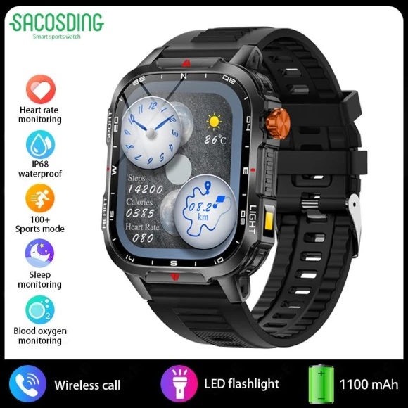 Men's Smart Watch with Bluetooth Calling — Smart Watch, SACOSDING