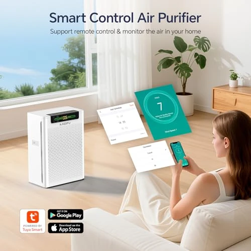 Air Purifier for Large Rooms with Smart WiFi App Control — Air Purifier, AMEIFU