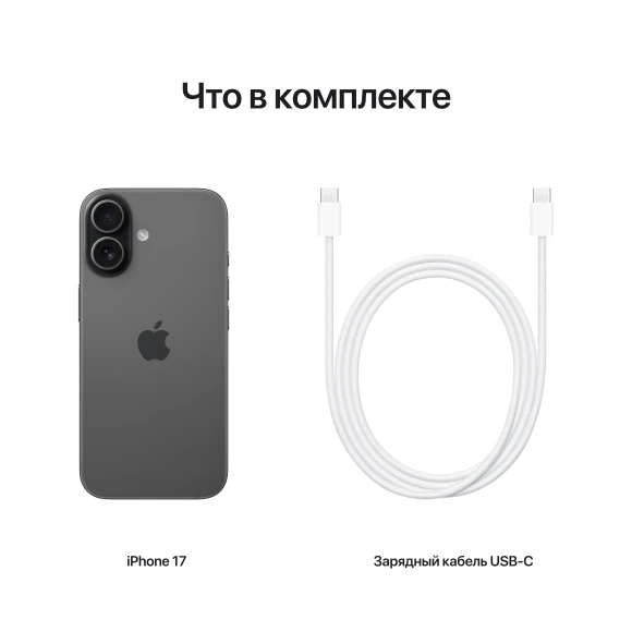 iPhone 17 eSIM 256GB, Black — Smartphones, Apple