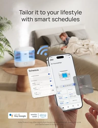 Quiet Cool Mist Top Fill Essential Oil Diffuser — Humidifier, Dreo