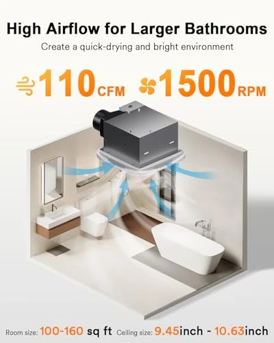 Smart WiFi Bathroom Exhaust Fan with Light — Smart Fan, Lumary