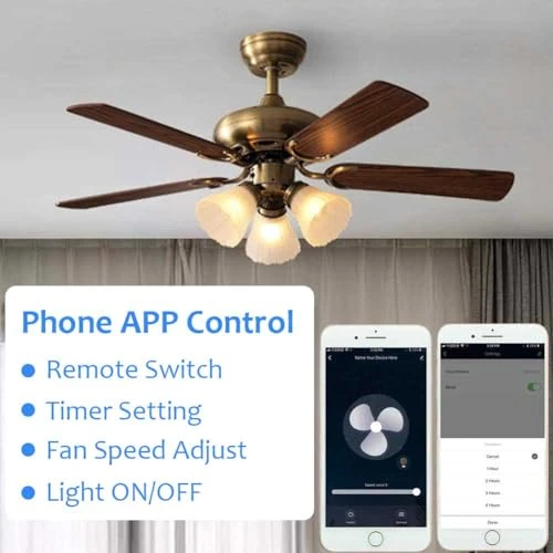 WiFi Ceiling Fan and Light Remote Control Kit, Aubric