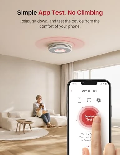 Smart Smoke Detector with Voice Alerts and 17 Locations, X-Sense