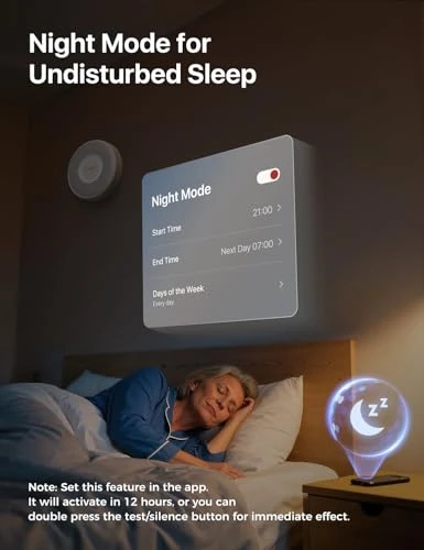 Smart Wi-Fi Smoke Detector with Voice Alerts and 17 Locations, X-Sense