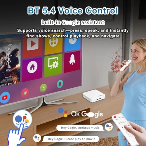 TV Box with Voice Remote — Smart TV, LEFFOT