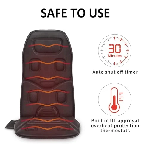 Back Massager Seat Cushion with Heat and Vibration — Massage Chairs, COMFIER