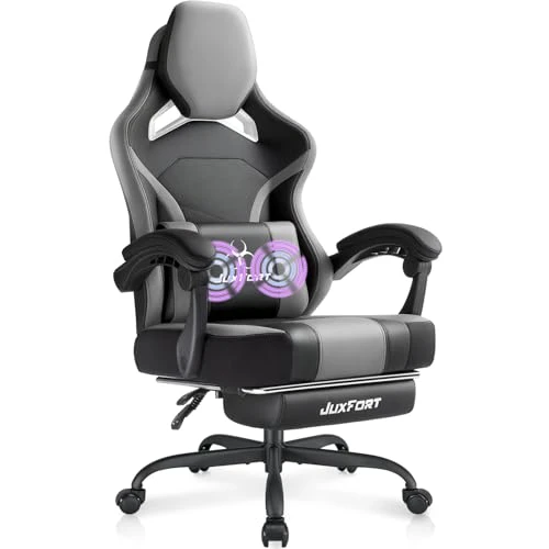 Gaming Chair with Massage and Pocket Spring Cushion — Ergonomic Chair, JuxFort