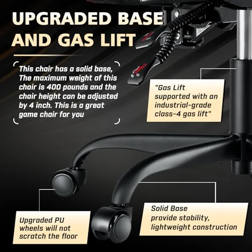 Gaming Chair with Massage and Pocket Spring Cushion — Ergonomic Chair, JuxFort