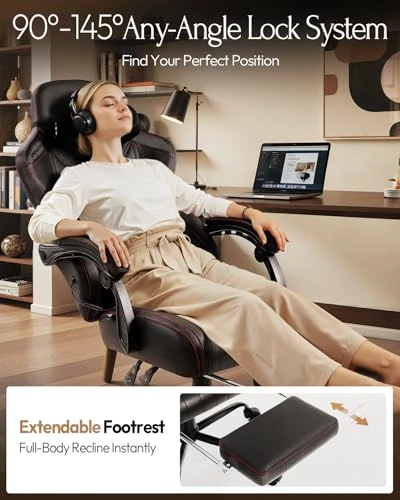 Gaming Video Chair with Shiatsu Neck Massage and Lumbar Support — Ergonomic Chair, Dowinx