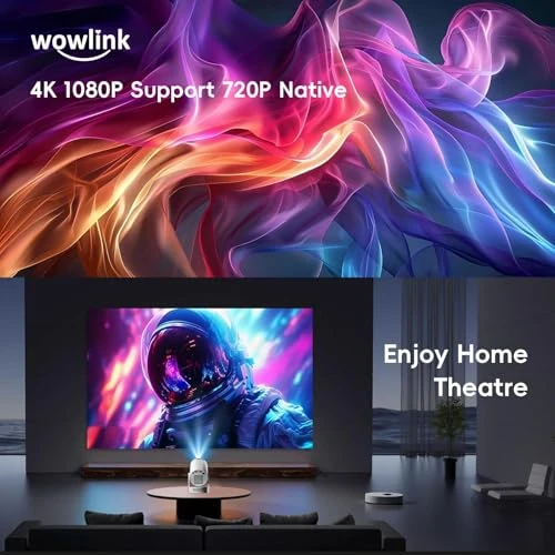 Mini Projector with WiFi 6 and Bluetooth 5.4 — Smart Projector, wowlink