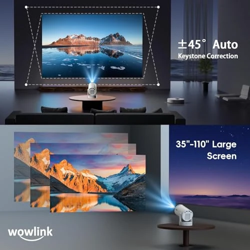 Mini Projector with WiFi 6 and Bluetooth 5.4 — Smart Projector, wowlink
