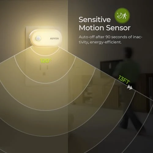 Plug-in Night Light with Motion Sensor and Dimmable Smart LED — Smart Plug, AUVON
