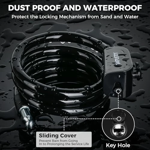 Premium Bike Lock with Keys and Mounting Bracket, Hapleby