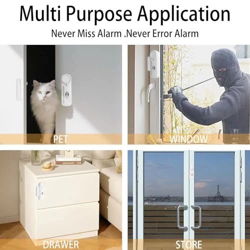 Smart WiFi Door and Window Alarm Sensor Chime — Motion Sensor, XFOX