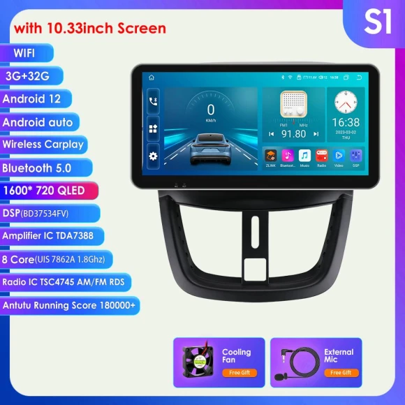 Android Car Multimedia Player with AI Voice Control — Car Infotainment System, Hizpo