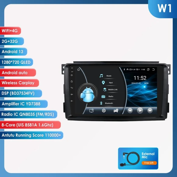 Car Multimedia System with GPS and 4G LTE — Car Infotainment System, Hizpo