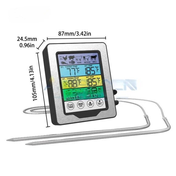 Digital Kitchen Thermometer with Dual Probe — Kitchen Gadgets, Daily necessities-V