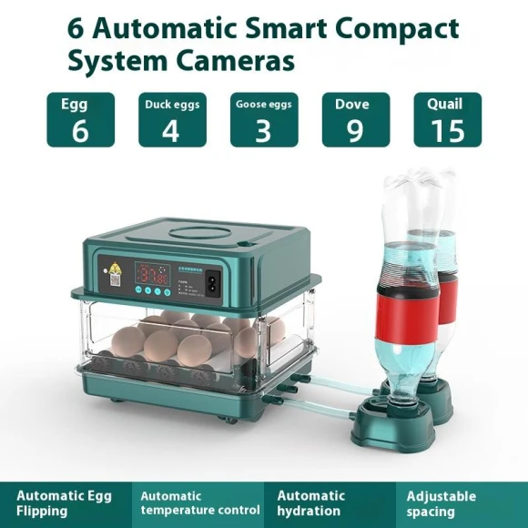 Automatic Smart Home Egg Incubator with Water Bed, Pooper Scooper Supply Station