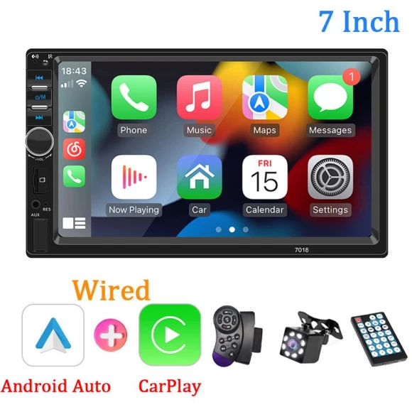 Car Stereo with Touchscreen, Bluetooth, Carplay and Android Auto — Car Infotainment System, Hippcron