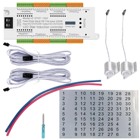 Flexible Strip Stair Light Controller Kit, HOME LOVER