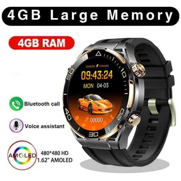 Smart Watch for Men with 4GB Memory, Fitness Tracker, NFC, Bluetooth Calling — Smart Watch, Zodvboz