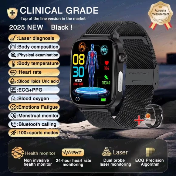 Smart Watch with ECG, Blood Pressure, and Health AI — Smart Watch, QLY Online