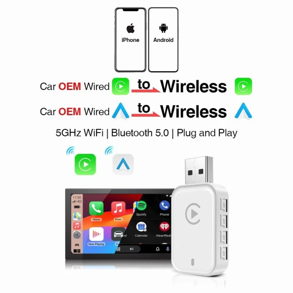 Wireless CarPlay and Android Auto Smart Adapter — Car Infotainment System, Your Customized Mall