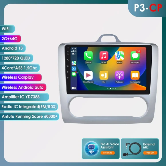 Android Car Radio for Ford Focus 2 2004-2011 — Car Infotainment System, Hizpo