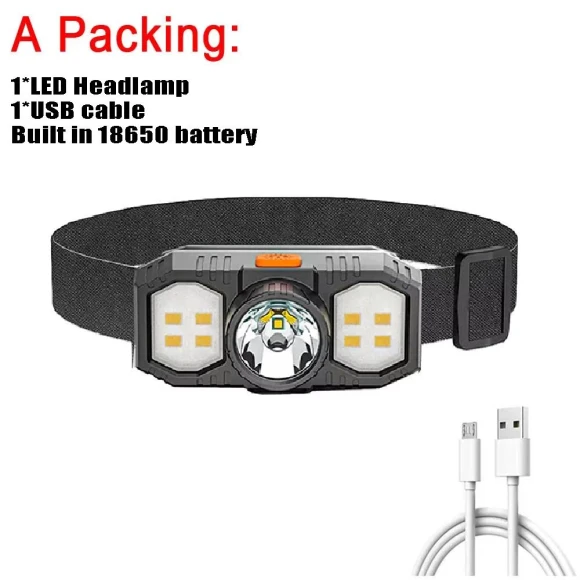Mini Portable LED Sensor Head Lamp, CACCES