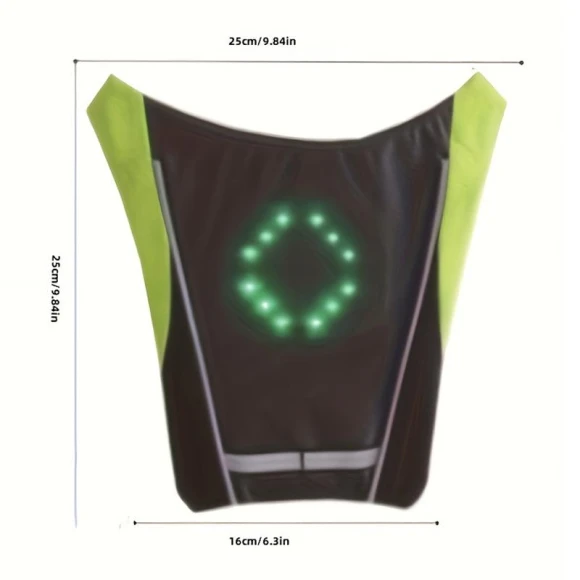 Smart LED Backpack for Cycling with Turn Signals, Mihao