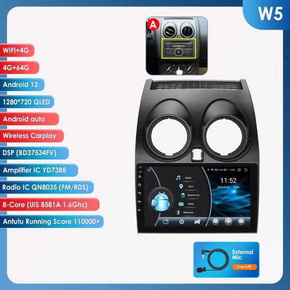 Android Auto Multimedia Car Radio — Car Infotainment System, OSSURET