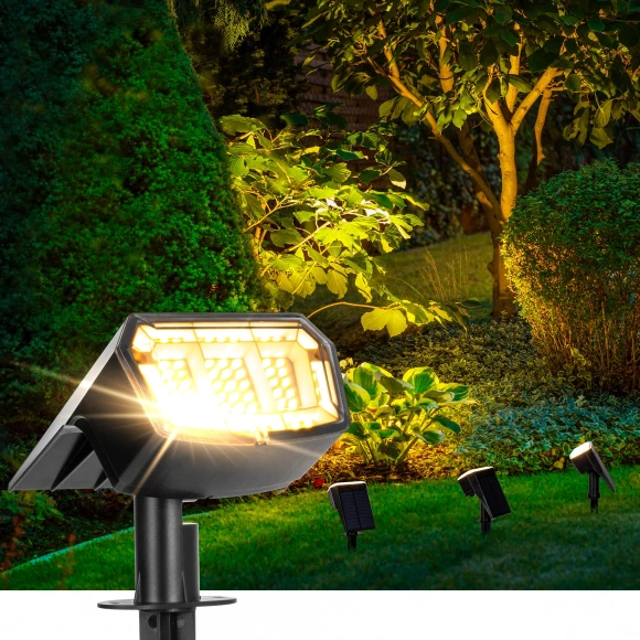 Solar-Powered Outdoor Spotlight with Light Sensor, Trendy Japanese products