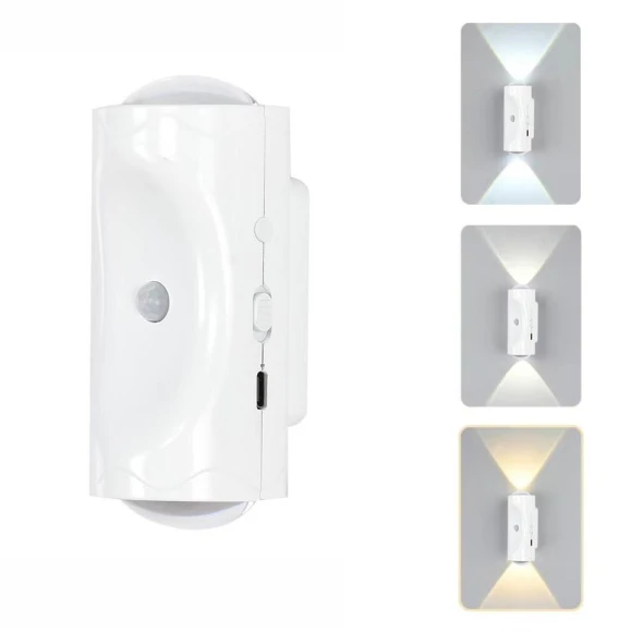 Wireless Wall LED Lamp with RGB Gradient and Sensor Night Light, Shengshijieda