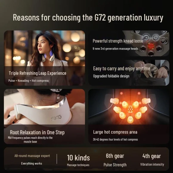 Smart Foldable Neck Massager, SKG