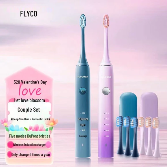 Smart Sonic Electric Toothbrush for Couples — Electric Toothbrush, FLYCO