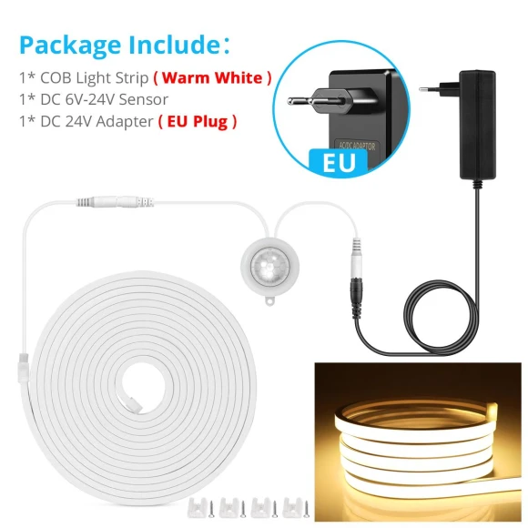 Smart PIR Motion Sensor with COB LED Neon Light Strip, MALITAI