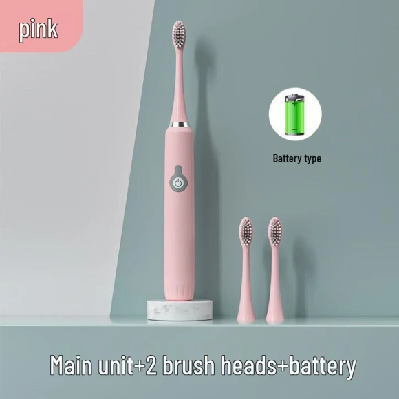 Smart Sonic Electric Toothbrush Pink Couple Set — Electric Toothbrush, Shengbei