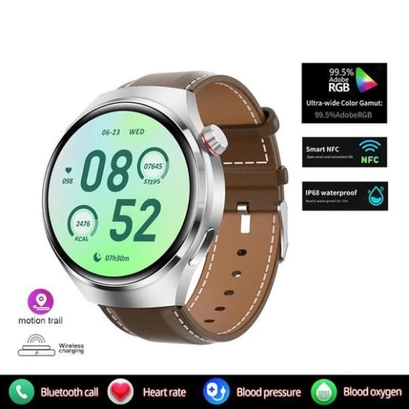 Smart Watch with NFC, GPS, Heart Rate Monitor, Bluetooth Calling, IP68 Waterproof — Smart Watch, Huawei