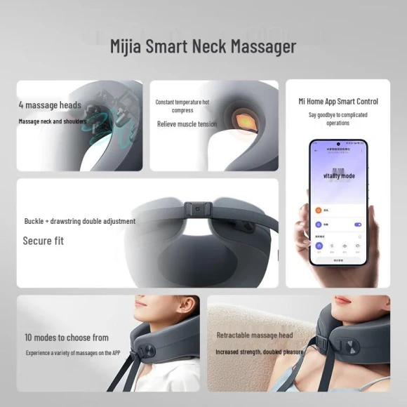 Smart U-shaped Neck Massager Pillow — Massage Gun, Mijia