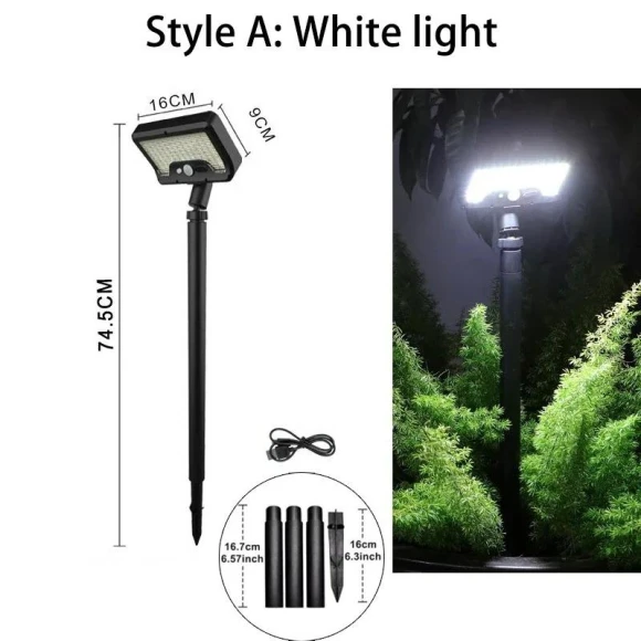 Solar Motion Sensor Outdoor Pathway Lights, LIUXING