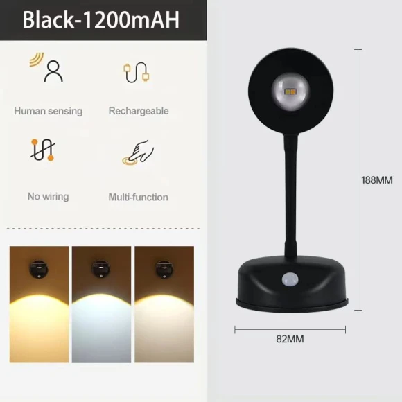 Rechargeable Smart Touch Wall Light, Binchi Lighting Appliances