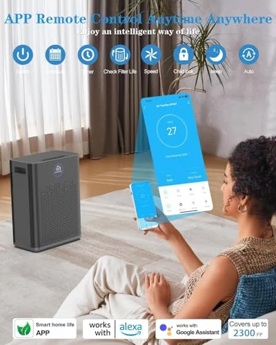 Air Purifier with Smart WiFi and PM 2.5 Sensor — Air Purifier, Generic