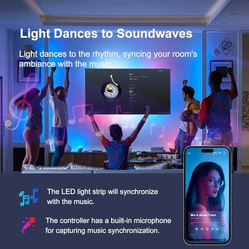 Music Synchronized Smart LED Strip Lights — LED Strip Lights, FBY