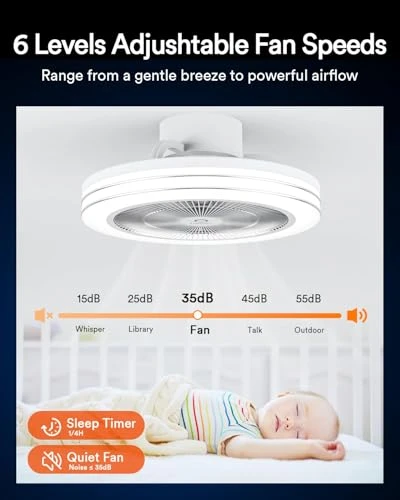 Smart WiFi & Bluetooth Ceiling Fan with RGBAI Light, Lumary