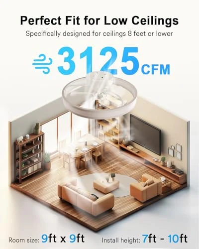 Smart WiFi Ceiling Fan with Lights, Lumary