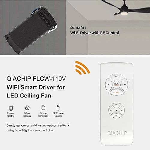 Universal Ceiling Fan Light Remote Control Kit — Smart Fan, QIACHIP