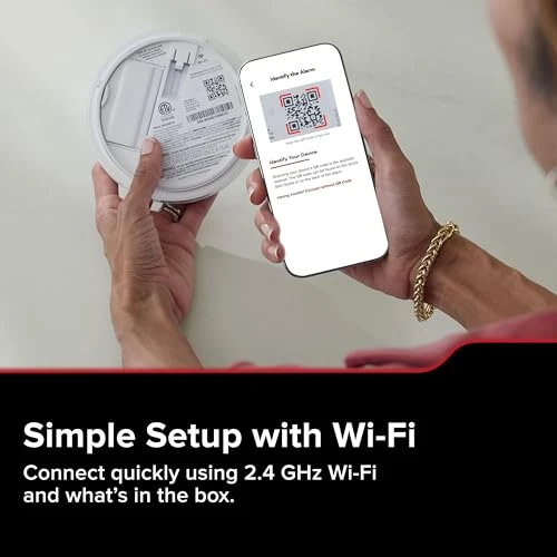 Hardwired App Enabled Smart Smoke Detector with AA Backup Battery, Interconnected Alarm, Kidde
