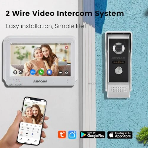 Video Doorbell Intercom System with Monitor — Video Doorbell, AMOCAM