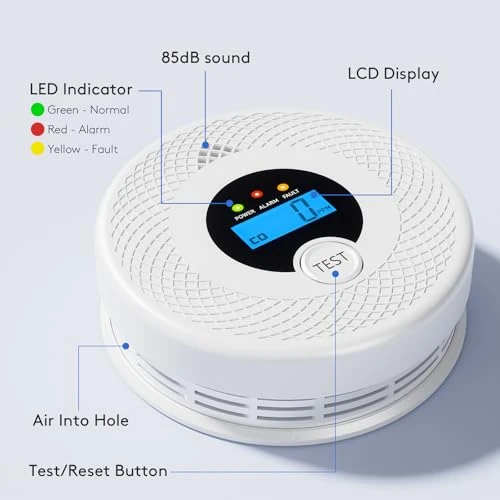Wi-Fi Smoke and Carbon Monoxide Detector Combo, Soewolit