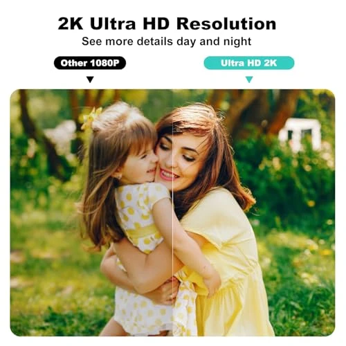 Wireless Security Cameras Outdoor/Indoor, 2K UHD WiFi Smart Security Camera, Battery Powered, Motion Detection, 2-Way... — Security Camera, Tziarp